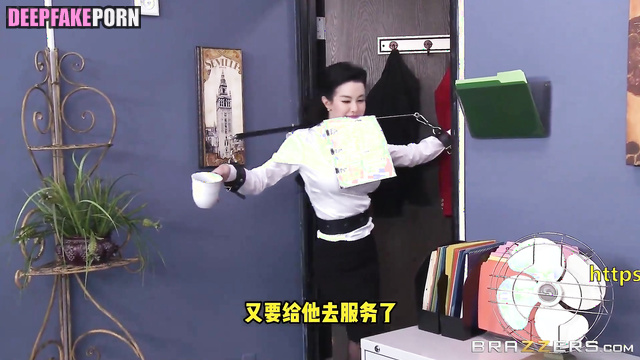 张雨绮 Zhang Yuqi's boss punished her for playing with pussy at work 成人 adult