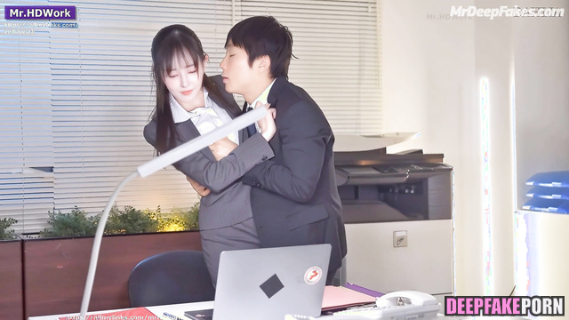 Long kissing and doggystyle fuck at the office (モモランド 本物の偽物) Nancy A.I.