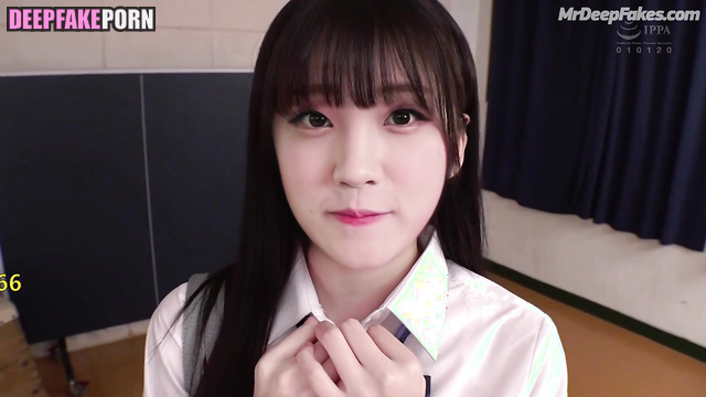 Fake schoolgirl Yuqi (송우기 딥페이크 영상) decided to please you with a blowjob