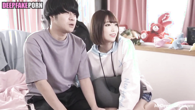 He took out his dick and started jerking off while being next to Emiru ai