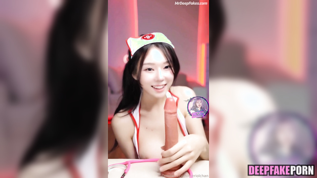 Nurse making medical handjob to a dildo / Winter (윈터 에스파) solo sex tape