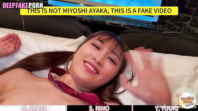 They left quickly after sex, fake Ayaka Miyoshi & Rino Sashihara 三吉彩花 ポルノ