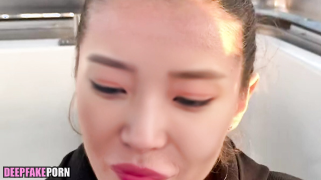 Unforgettable blowjob at extreme heights with slutty IU 아이유 섹스 테이프 ai