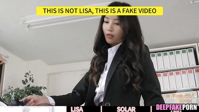 Office fuck with lustful Lisa, Solar, Yeji, IU (fakeapp) 리사 아이유 솔라 예지 있지