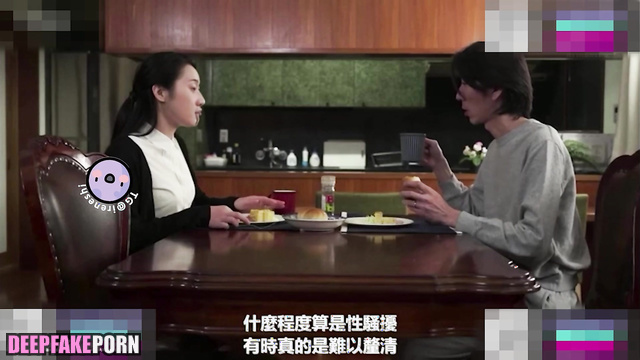 Passionate sex in the shower stream with Moon Lee (李沐 性爱场面) face swap