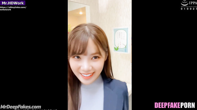 Colleagues kissing before fuck in the toilet, Chaewon AI / アイズワン フェイクポルノ