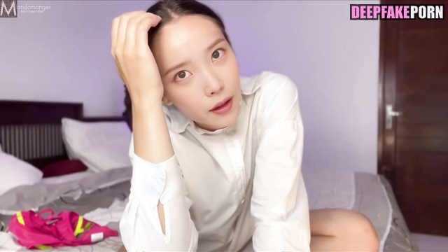 Fake IU (아이유 포르노) making you blowjob standing on knees [PREMIUM]