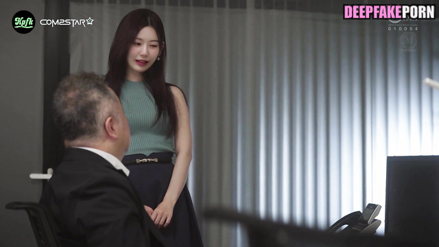 アイズワン インターネットの有名人 Sakura kissing her boss in the office, deepfake porn