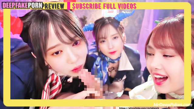 Stars in uniform fucked their fan アイズワン 性別 fake Minju, IU and Lisa