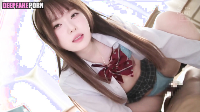 Naughty schoolgirl Winter (윈터 에스파) fucking her classmate right now, A.I.