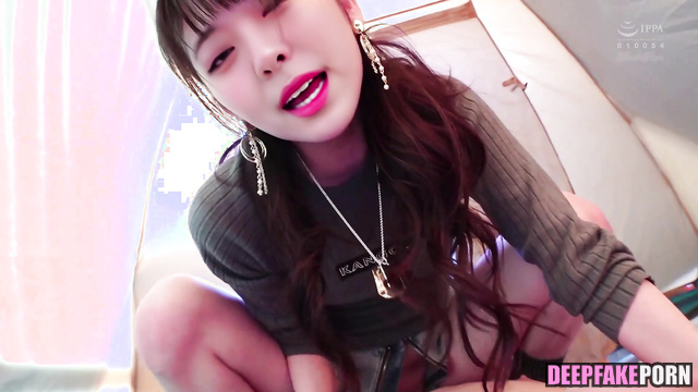 있지 ITZY 섹스 장면 Sex scene Yuna fucks with her friend in a tent pov 유나 [PREMIUM]
