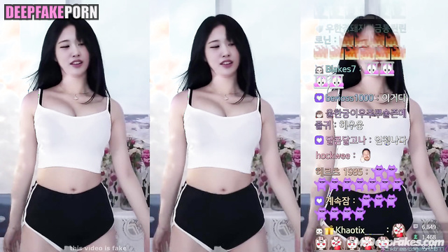 Sexy solo dance with energy Yujin アイズワン 偽の有名人のポルノ real fake