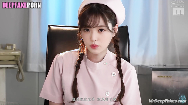 Naughty nurse Wonyoung アイヴ フェイクポルノ flirting with a patient with foots, ai
