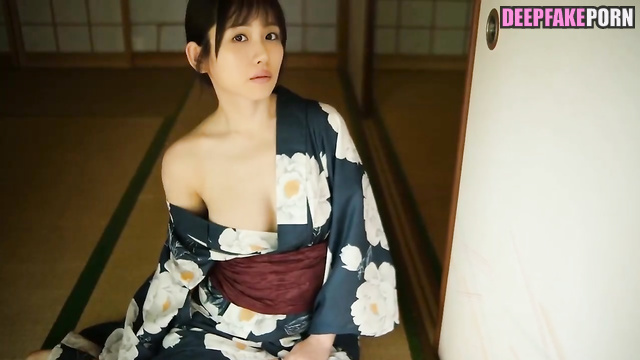 Brunette touching herself in the water / Satomi Ishihara (石原 さとみ ポルノ) ai
