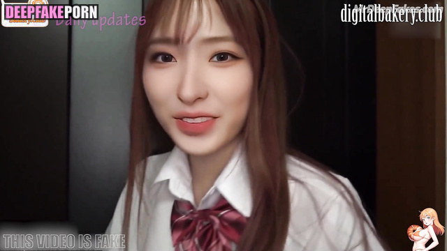 宇宙少女 情熱的なセックス schoolgirl Eunseo and her first sex experience - real fake