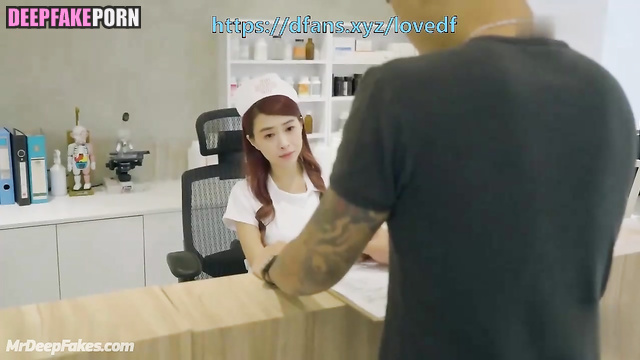 蒋欣 假名人色情片 Jiang Xin in deepfake erotic - slutty nurse was fucked again
