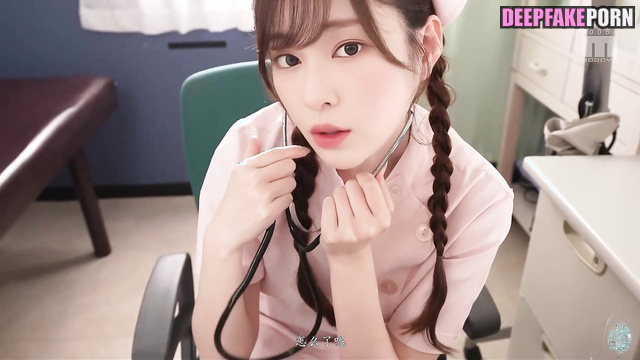 アイズワン セックスシーン nurse flirted with you with her legs in stockings, Minju ai