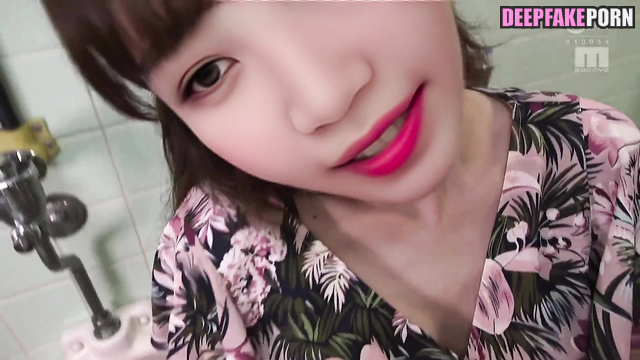 Korean Chaewon IZ*ONE | IZONE: blowjob in a public toilet (한국어 채원 아이즈원 사까시) [PREMIUM]