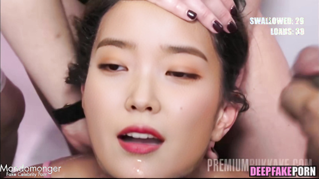아이유 가짜 연예인 포르노 bukkake party with IU's horny mouth, internet celebrity [PREMIUM]