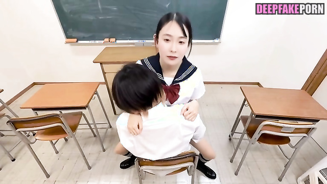 Face Swap Sakura Sakakura (坂倉花) Schoolgirl having sex