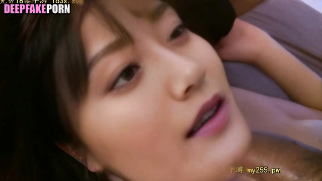 Fake Yui Ogura (小倉 唯) gets cum on her belly