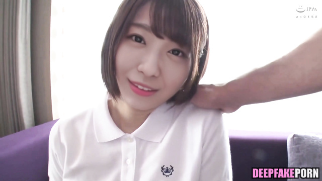 FAKE Shy Aimi opens her pussy on cam 愛美 フェイクポルノ フェラ [PREMIUM]